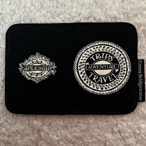 Emma Bridgewater Black Travel Card Wallet - Trips Adventure Design